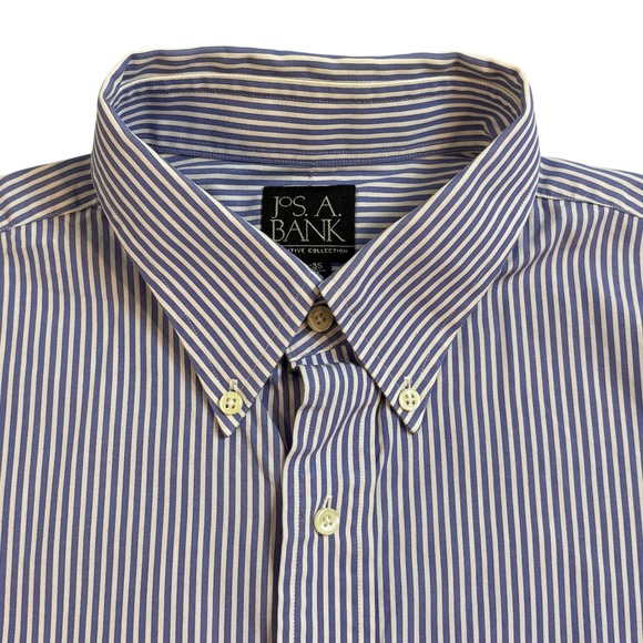 Jos. A. Bank Other - Jos A Bank Executive Collection 16.5 35 Blue White Striped Button Down Shirt